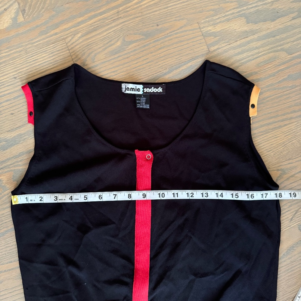 Jamie Sadock, LLC black knit golf tank - size Large - Picture 5 of 6